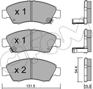 Cifam 822-138-0 - Brake Pad Set, disc brake autospares.lv