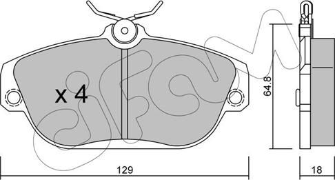 Cifam 822-132-0 - Brake Pad Set, disc brake autospares.lv