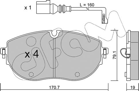 Cifam 822-1322-0 - Brake Pad Set, disc brake autospares.lv