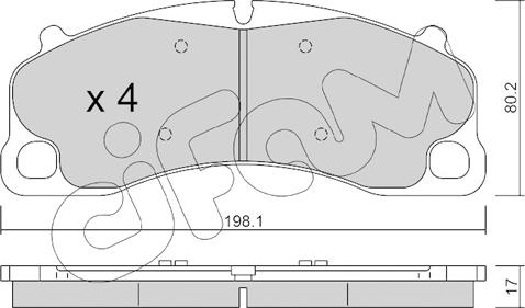 Cifam 822-1256-0 - Brake Pad Set, disc brake autospares.lv