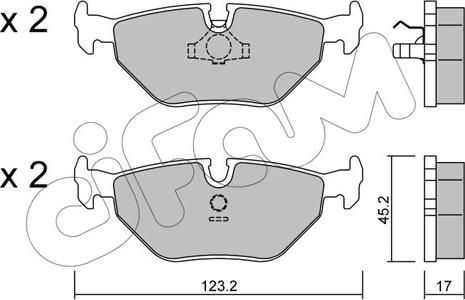 Cifam 822-125-0 - Brake Pad Set, disc brake autospares.lv