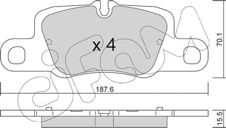 Cifam 822-1257-0 - Brake Pad Set, disc brake autospares.lv