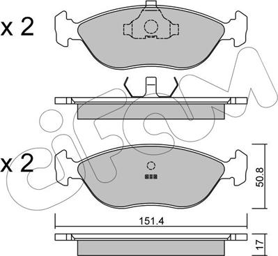 Cifam 822-126-0 - Brake Pad Set, disc brake autospares.lv