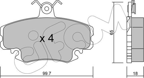 Cifam 822-120-0 - Brake Pad Set, disc brake autospares.lv