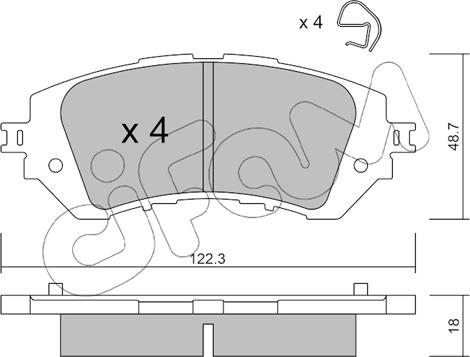 Cifam 822-1219-0 - Brake Pad Set, disc brake autospares.lv