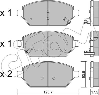 Cifam 822-1211-0 - Brake Pad Set, disc brake autospares.lv