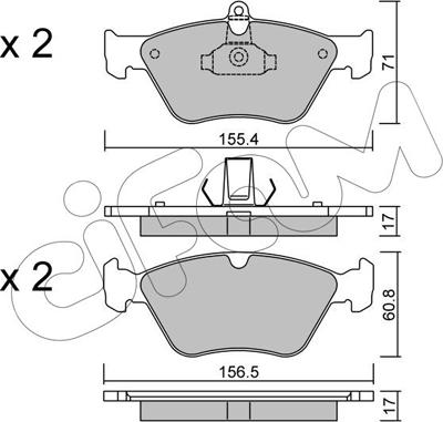 Cifam 822-128-0 - Brake Pad Set, disc brake autospares.lv