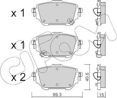 Cifam 822-1236-0 - Brake Pad Set, disc brake autospares.lv