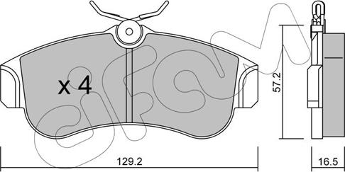 Cifam 822-123-0 - Brake Pad Set, disc brake autospares.lv