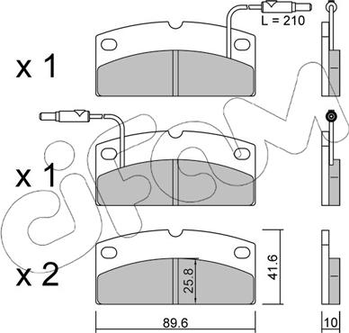 Cifam 822-1231-0 - Brake Pad Set, disc brake autospares.lv