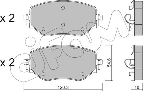 Cifam 822-1225-0 - Brake Pad Set, disc brake autospares.lv