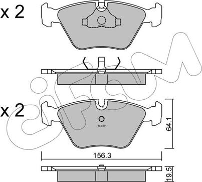 Cifam 822-122-0 - Brake Pad Set, disc brake autospares.lv