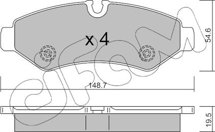 Cifam 822-1275-0 - Brake Pad Set, disc brake autospares.lv