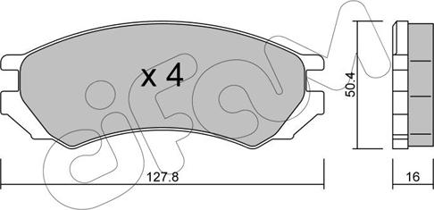 Cifam 822-179-0 - Brake Pad Set, disc brake autospares.lv