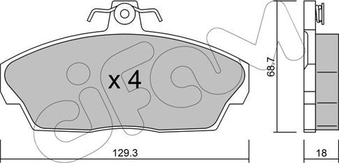 Cifam 822-174-1 - Brake Pad Set, disc brake autospares.lv