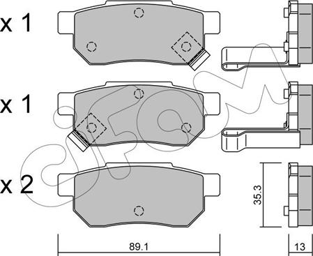 Cifam 822-170-1 - Brake Pad Set, disc brake autospares.lv