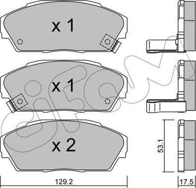 Cifam 822-171-0 - Brake Pad Set, disc brake autospares.lv