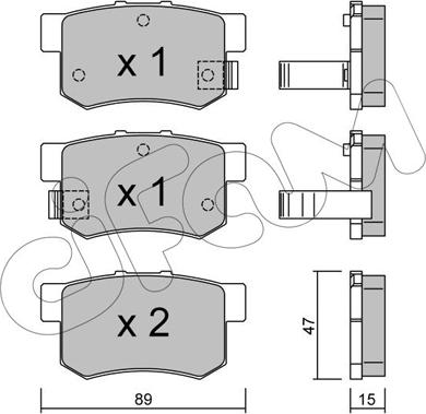 Cifam 822-173-0 - Brake Pad Set, disc brake autospares.lv