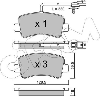 Cifam 822-899-0 - Brake Pad Set, disc brake autospares.lv