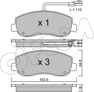 Cifam 822-898-0 - Brake Pad Set, disc brake autospares.lv