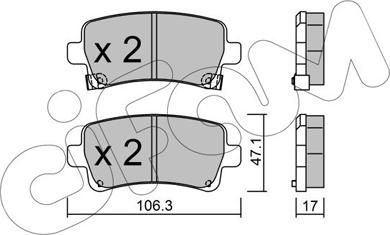 Cifam 822-844-0 - Brake Pad Set, disc brake autospares.lv