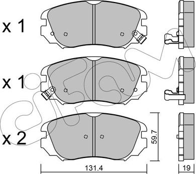 Cifam 822-841-0 - Brake Pad Set, disc brake autospares.lv