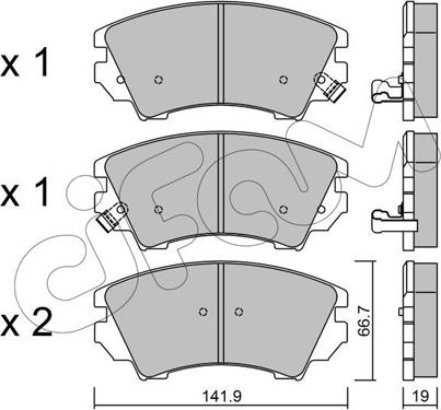 Cifam 822-842-0 - Brake Pad Set, disc brake autospares.lv