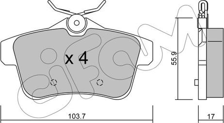 Cifam 822-855-0 - Brake Pad Set, disc brake autospares.lv