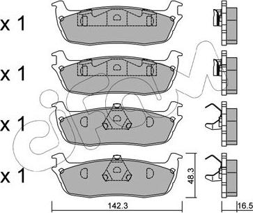 Cifam 822-858-0 - Brake Pad Set, disc brake autospares.lv