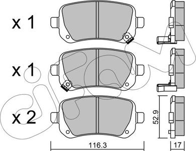 Cifam 822-864-0 - Brake Pad Set, disc brake autospares.lv