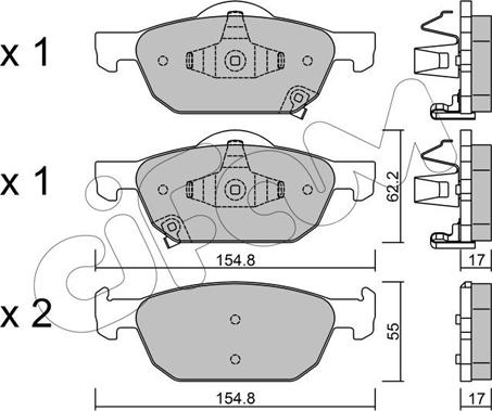 Cifam 822-866-0 - Brake Pad Set, disc brake autospares.lv