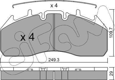 Cifam 822-809-0 - Brake Pad Set, disc brake autospares.lv