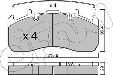Cifam 822-808-0 - Brake Pad Set, disc brake autospares.lv