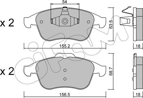 Cifam 822-803-0 - Brake Pad Set, disc brake autospares.lv