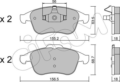 Cifam 822-803-1 - Brake Pad Set, disc brake autospares.lv