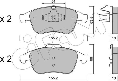 Cifam 822-803-2 - Brake Pad Set, disc brake autospares.lv