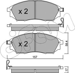 Cifam 822-819-0 - Brake Pad Set, disc brake autospares.lv