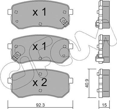Cifam 822-815-0 - Brake Pad Set, disc brake autospares.lv