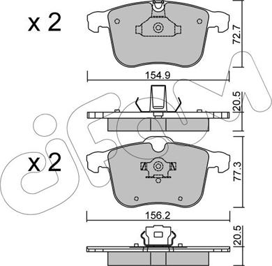 Cifam 822-813-0 - Brake Pad Set, disc brake autospares.lv