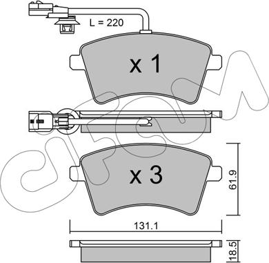 Cifam 822-812-1 - Brake Pad Set, disc brake autospares.lv