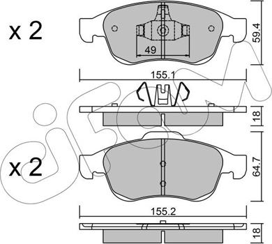 Cifam 822-817-0 - Brake Pad Set, disc brake autospares.lv