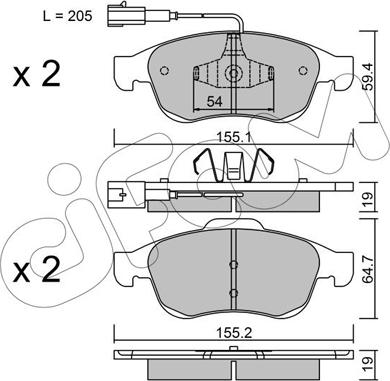 Cifam 822-817-1 - Brake Pad Set, disc brake autospares.lv