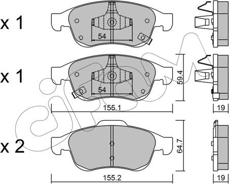 Cifam 822-817-2 - Brake Pad Set, disc brake autospares.lv