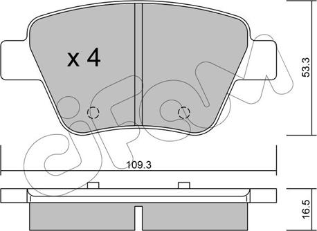 Cifam 822-889-0 - Brake Pad Set, disc brake autospares.lv