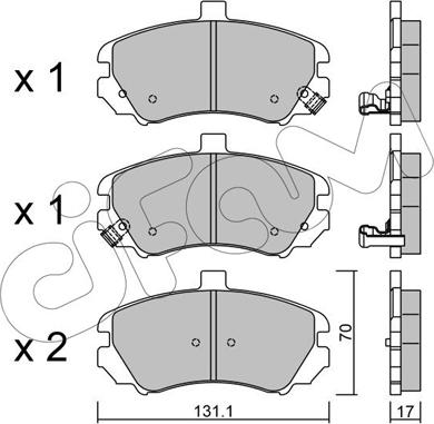 Cifam 822-884-0 - Brake Pad Set, disc brake autospares.lv