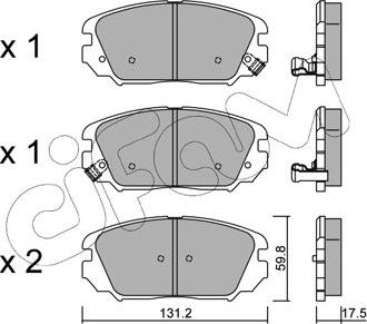 Cifam 822-885-0 - Brake Pad Set, disc brake autospares.lv