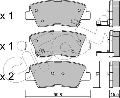 Cifam 822-886-0 - Brake Pad Set, disc brake autospares.lv