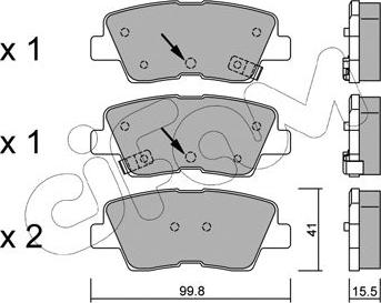 Cifam 822-886-1 - Brake Pad Set, disc brake autospares.lv