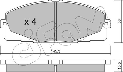 Cifam 822-883-0 - Brake Pad Set, disc brake autospares.lv