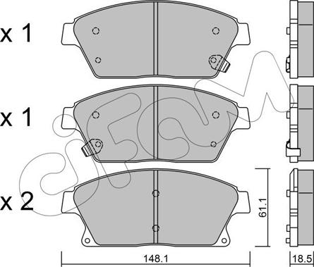 Cifam 822-839-0 - Brake Pad Set, disc brake autospares.lv